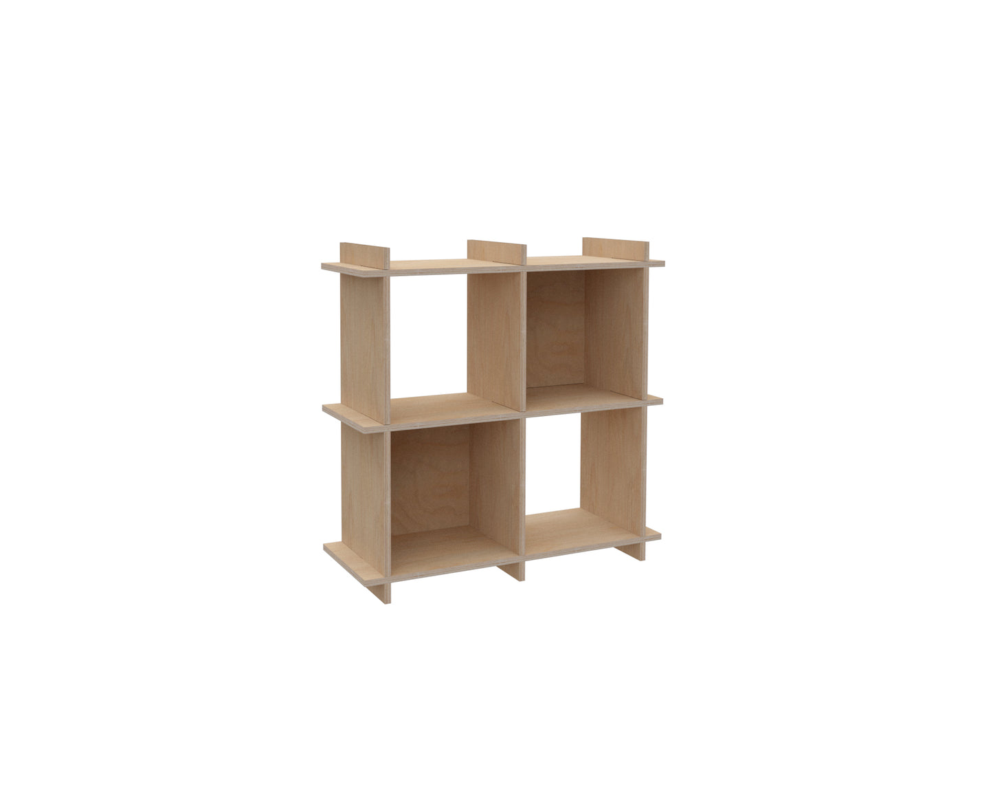 2x2 Modern Modular Plywood Bookshelf KALLAX modules japandi custom design for vinyl records, books, music studio 32”x32”x13” / 80x80x33cm