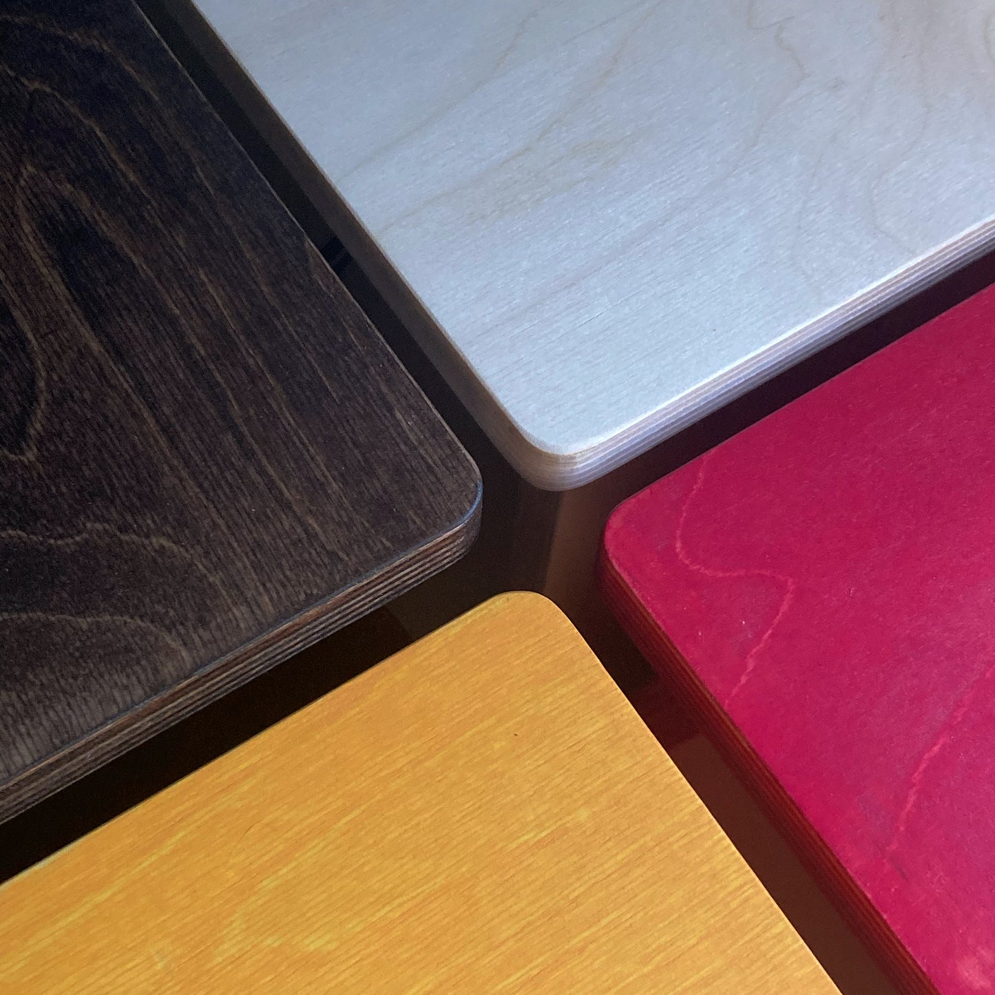 Plywood Finish Sample Wax Oil Set - choose colors and get physical set of 8 tiles before you order - sampler for furniture