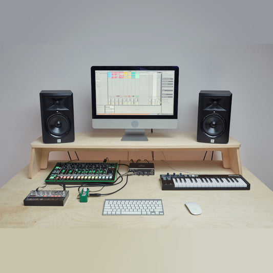 Custom Size Plywood Monitor Stand for Home & Music Studio - sizes 24-59" (60-150cm)