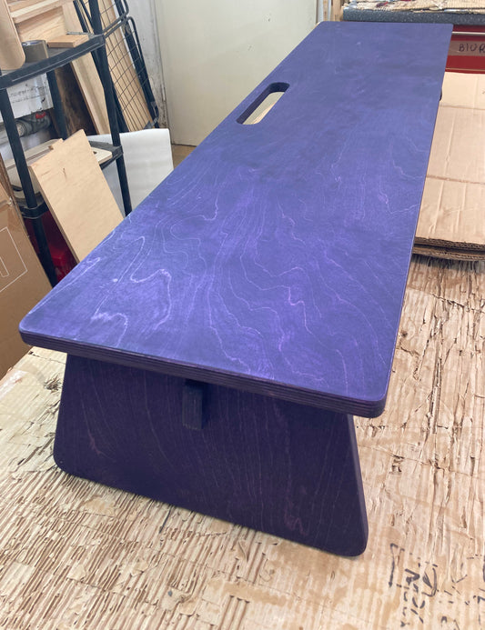 Creative Designer Studio Plywood Monitor Stand - Violet waxoil 47x12x7" / 120x30x18cm